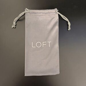 LOFT Charcoal Drawstring Duster Bag